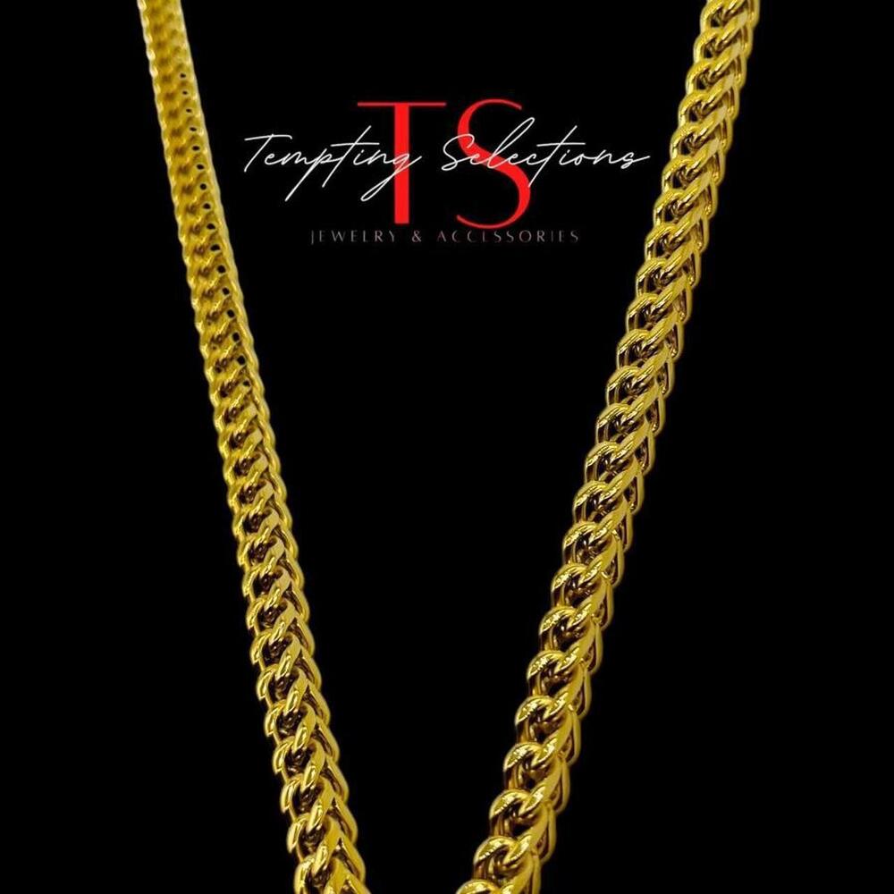 7mm Franco Stainless Steel Necklace 929f